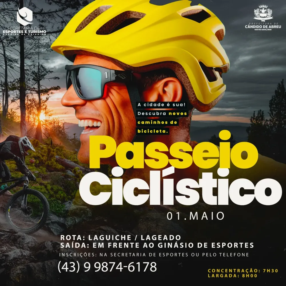 Cândido de Abreu promove Passeio Ciclístico no feriado de 1º de maio