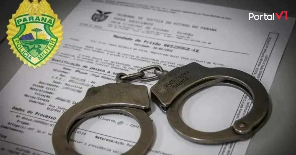 Homem com mandado de prisão é capturado pela PM no centro de São João do Ivaí