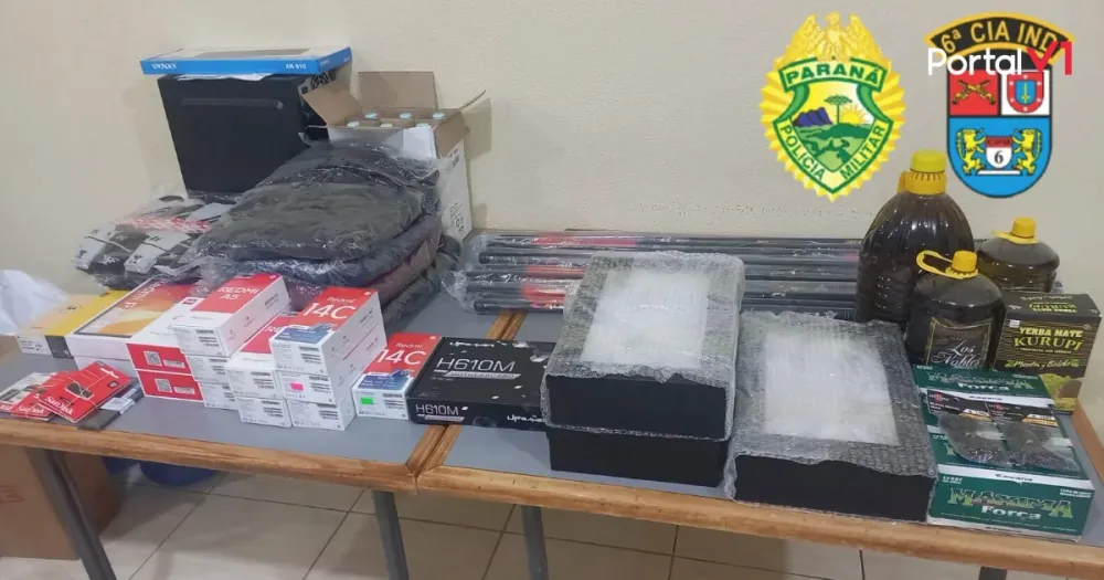 Carga de produtos variados é apreendida em operação contra contrabando em Ivaiporã