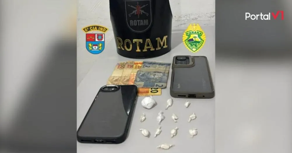 Casal é preso em São João do Ivaí com mais de 220 Gramas de Cocaína