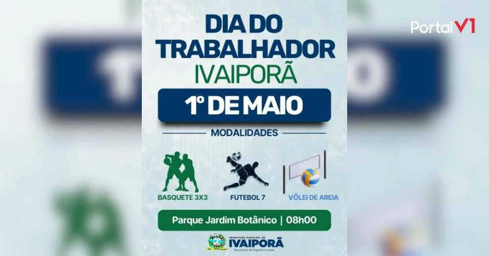 Ivaiporã Promove Evento Esportivo no Dia do Trabalhador com Basquete, Futebol e Vôlei de Areia