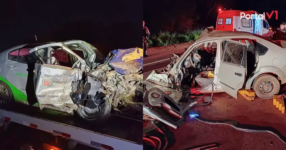 Carro da Saúde se envolve em acidente trágico que mata quatro no Paraná