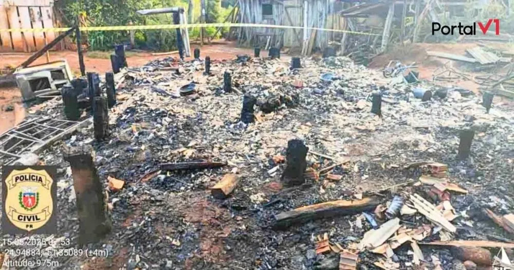 Incêndio Devasta Casa no Interior do Paraná e Mata Idoso e Quatro Cães Durante a Madrugada