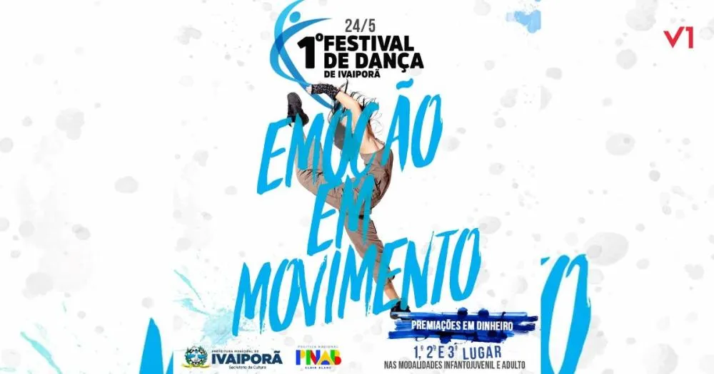 Ivaiporã realiza 1º Festival de Dança com premiações em dinheiro no dia 24 de maio