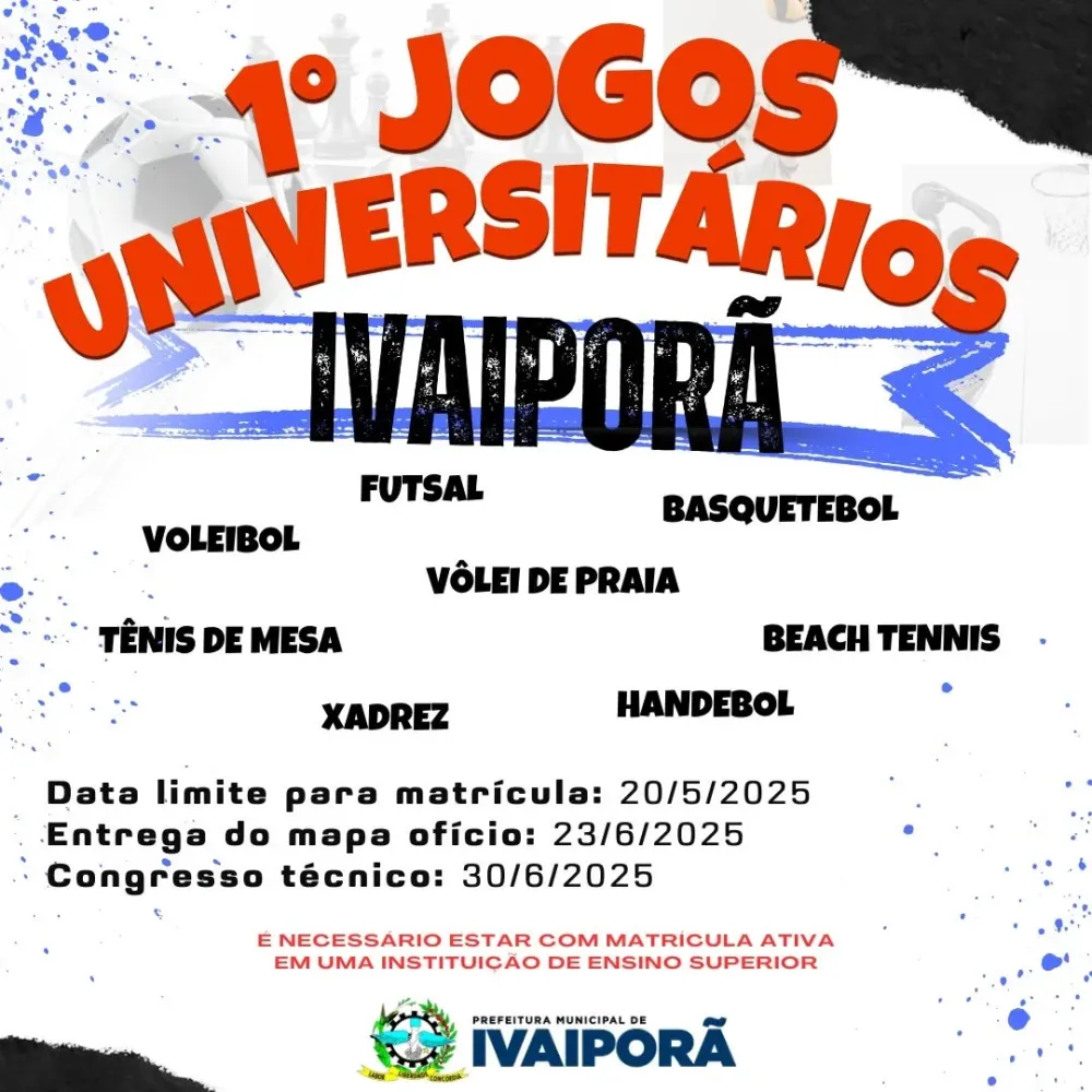 Ivaiporã realiza os 1º Jogos Universitários com diversas modalidades esportivas