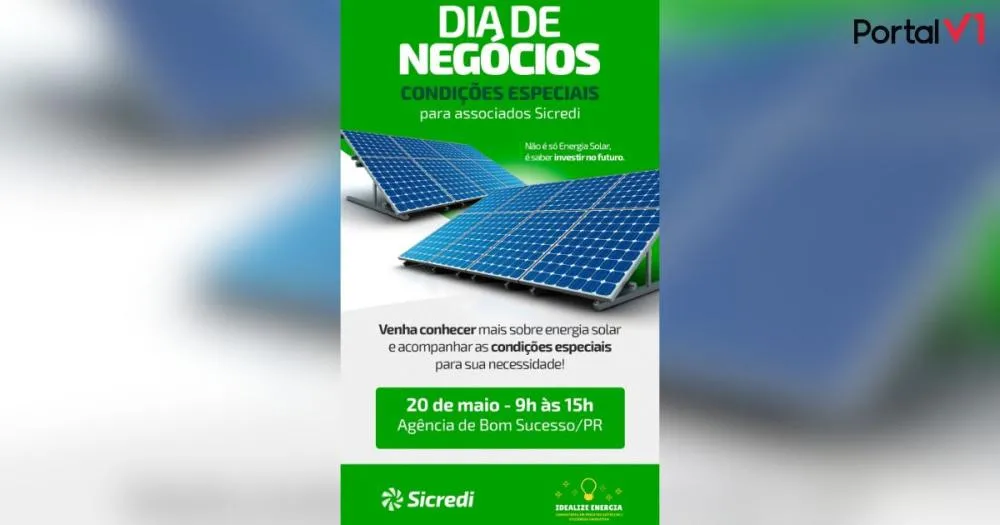 Sicredi e Idealize Energia promovem Dia de Negócios com foco em energia solar em Bom Sucesso