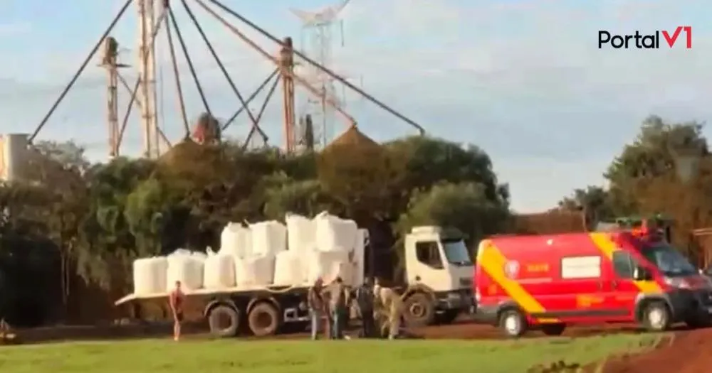 Trabalhador Fica Ferido Após Queda de Bag de Grãos em Manoel Ribas, no Paraná