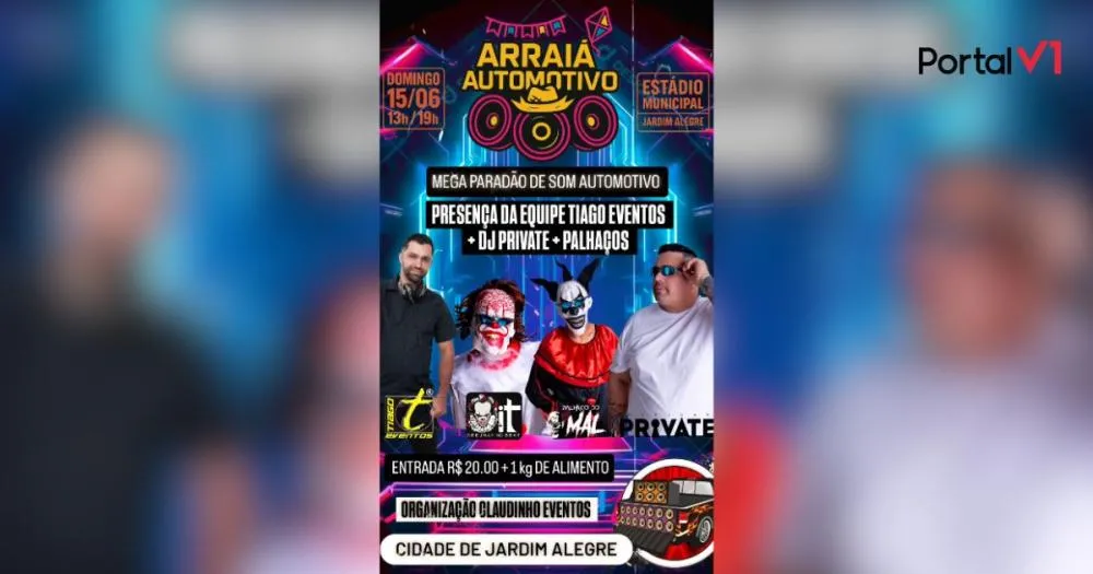Mega Parada de Som Automotivo agita Jardim Alegre no dia 15 de junho
