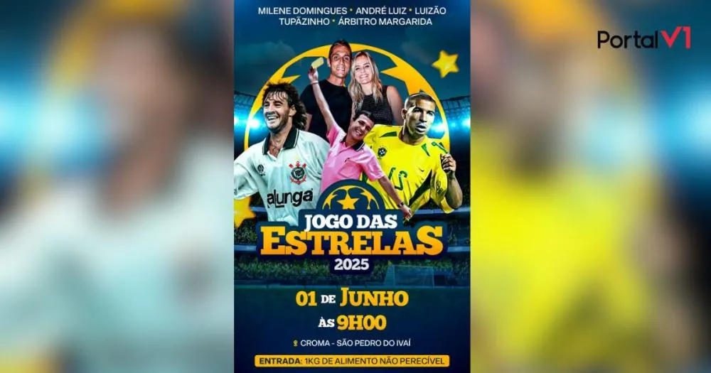 Jogo das Estrelas 2025 Reúne Ídolos do Futebol para Partida Beneficente em São Pedro do Ivaí