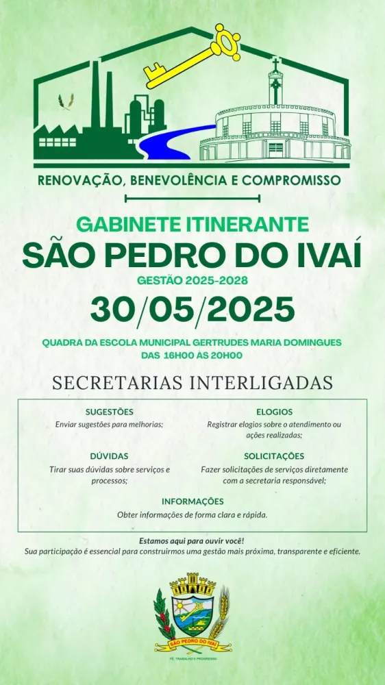 Gabinete Itinerante leva gestão 2025-2028 para perto da população em São Pedro do Ivaí