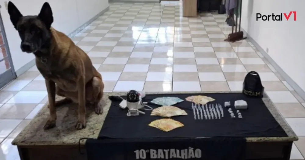 ROTAM cumpre mandado em Apucarana e prende casal com drogas e R$ 7 mil em dinheiro