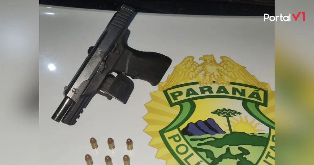 Jovem é preso com pistola de numeração raspada em São Pedro do Ivaí