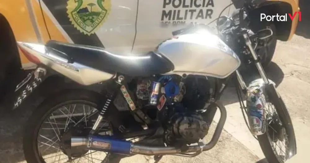 Moto com chassi raspado é apreendida em Jardim Alegre durante bloqueio policial
