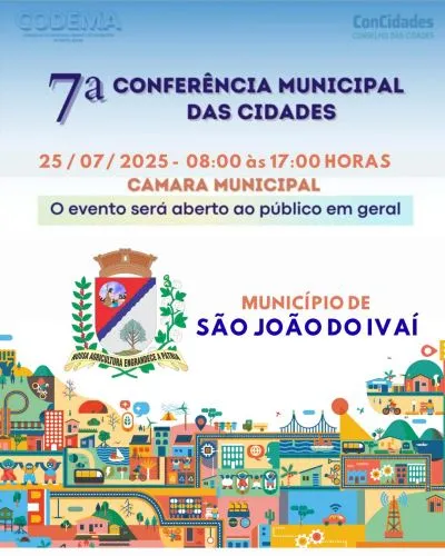 Conferência das Cidades debate futuro urbano de São João do Ivaí no dia 25