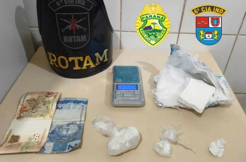 Traficante é preso com cocaína avaliada em mais de R$ 12 mil em Ivaiporã