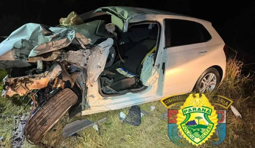 Colisão frontal deixa dois feridos na PR-272 em Mauá da Serra