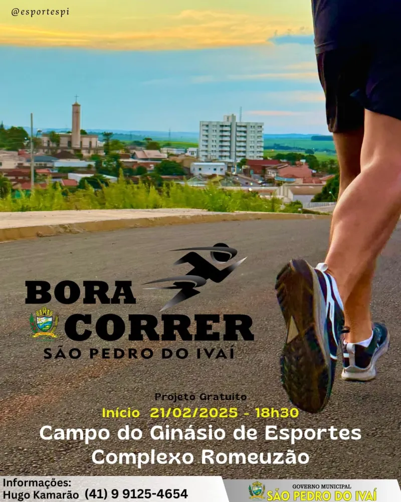 Projeto Bora Correr incentiva a prática esportiva em São Pedro do Ivaí