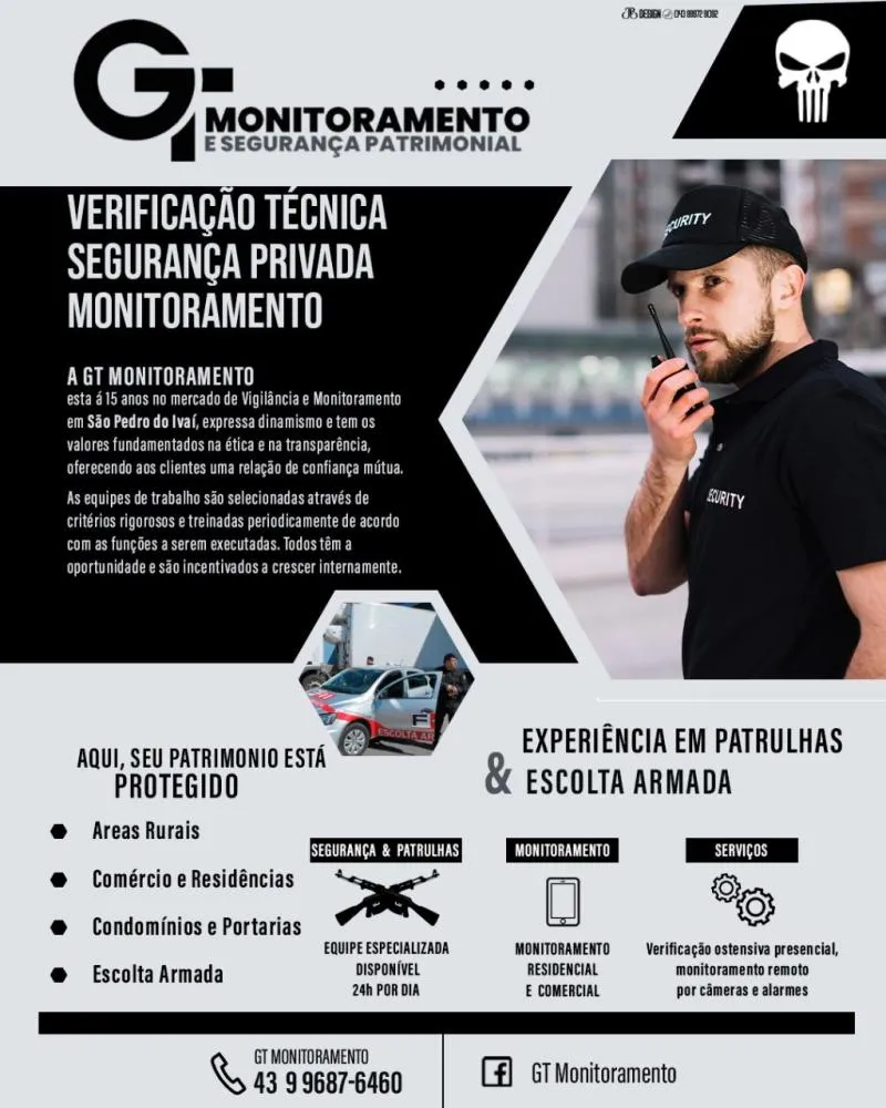 GT Monitoramento há 15 anos garantindo segurança em São Pedro do Ivaí