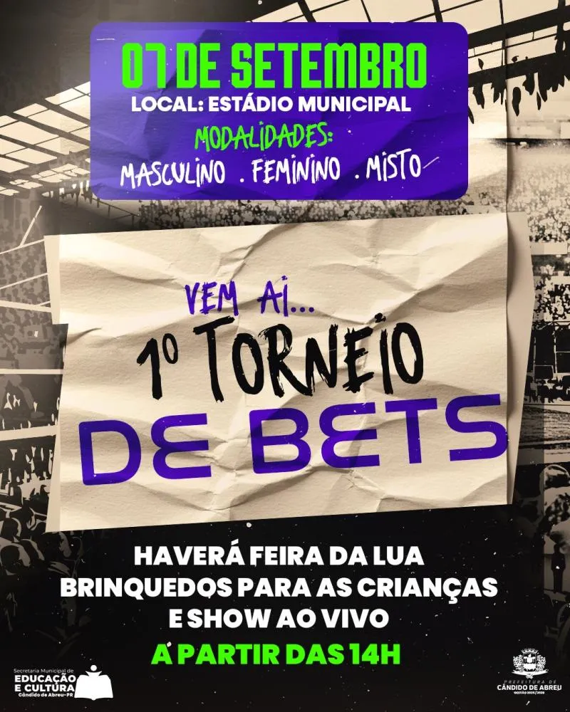 1º Torneio de Bets muda de data e será realizado neste domingo em Cândido de Abreu