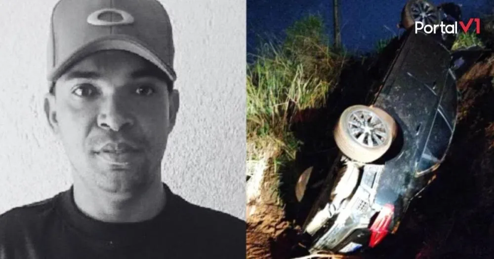 Homem morre em acidente após carro capotar e bater em barranco no Paraná
