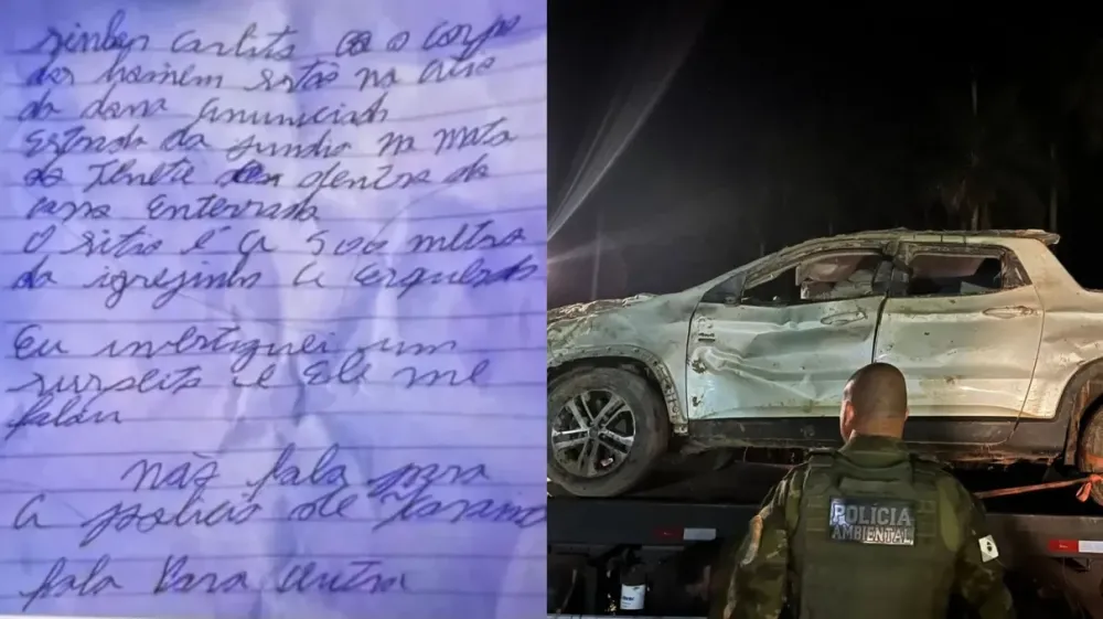 Carta Anônima Leva Polícia a Carro Enterrado com Marcas de Tiro em Icaraíma