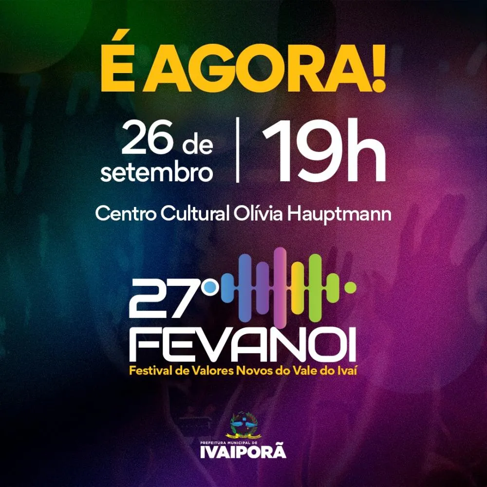 Sexta de música e cultura: 27º Fevanoi vai levantar o público em Ivaiporã