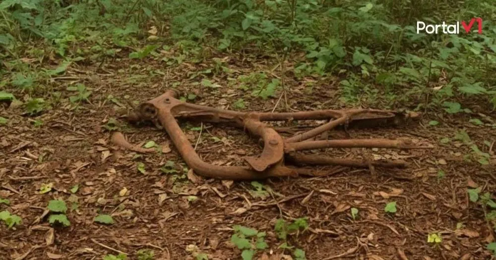 Quadro de moto roubada em 2016 é encontrado em mata de São João do Ivaí