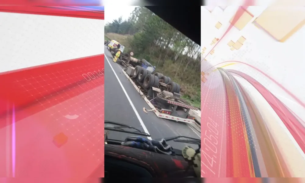 Tragédia na BR-376: homem é atingido por carga de caminhão e não resiste