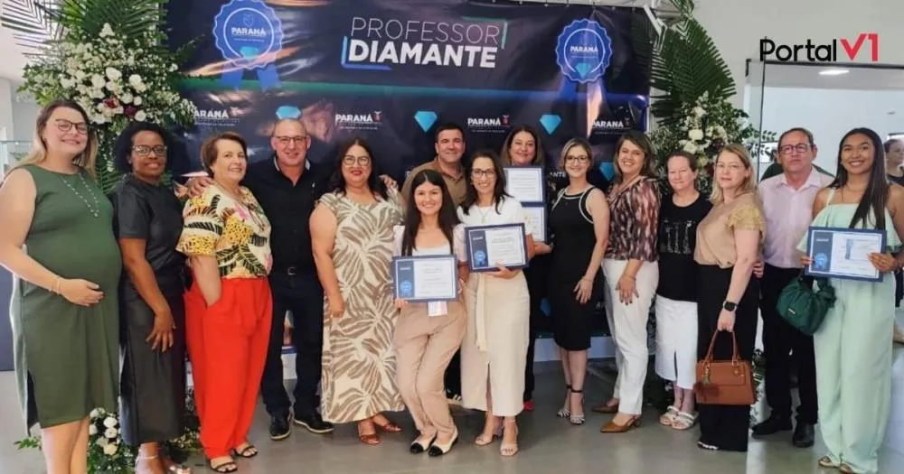 Quatro escolas de São Pedro do Ivaí recebem o Prêmio Diamante, maior reconhecimento da educação estadual