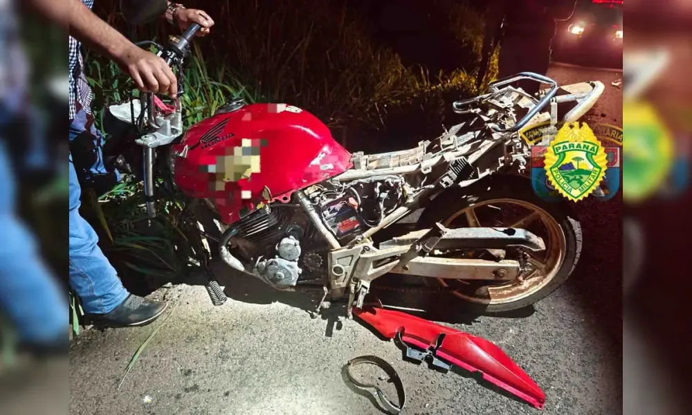 Colisão na PR-466 deixa motociclista gravemente ferido em Cruzmaltina
