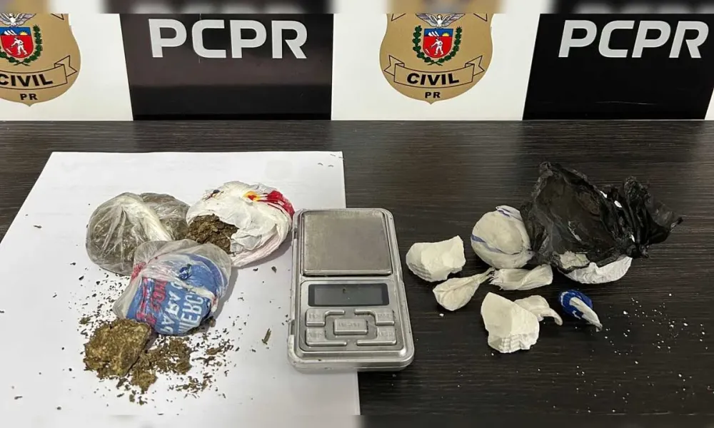 Homem é preso com cocaína e maconha em operação da Polícia Civil em Ivaiporã