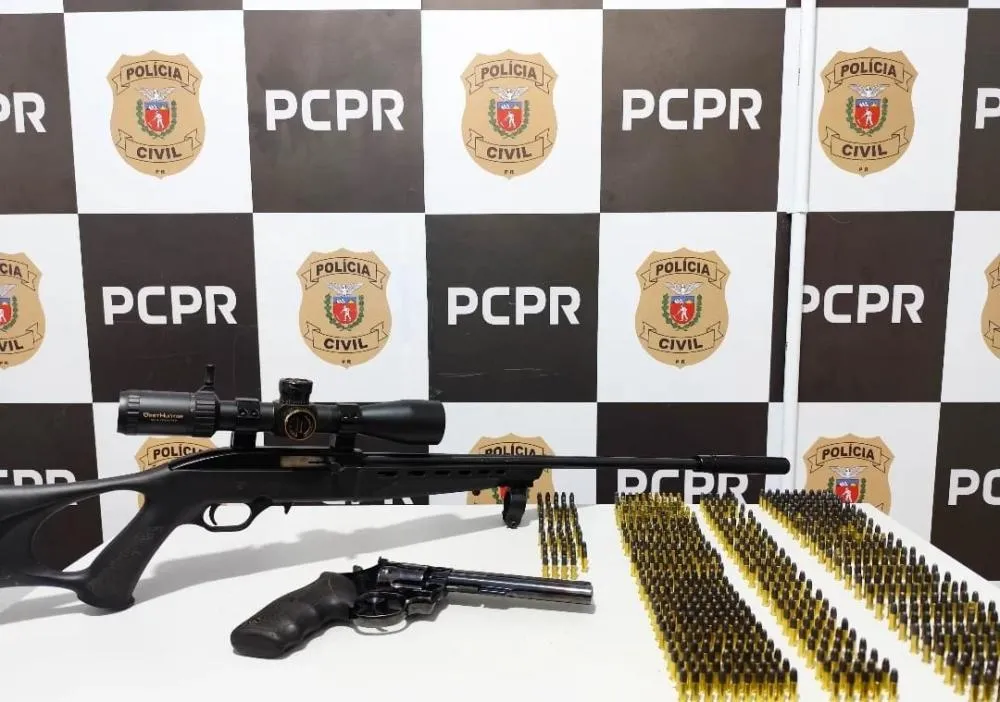 Polícia Civil apreende armas e 684 munições em Cândido de Abreu