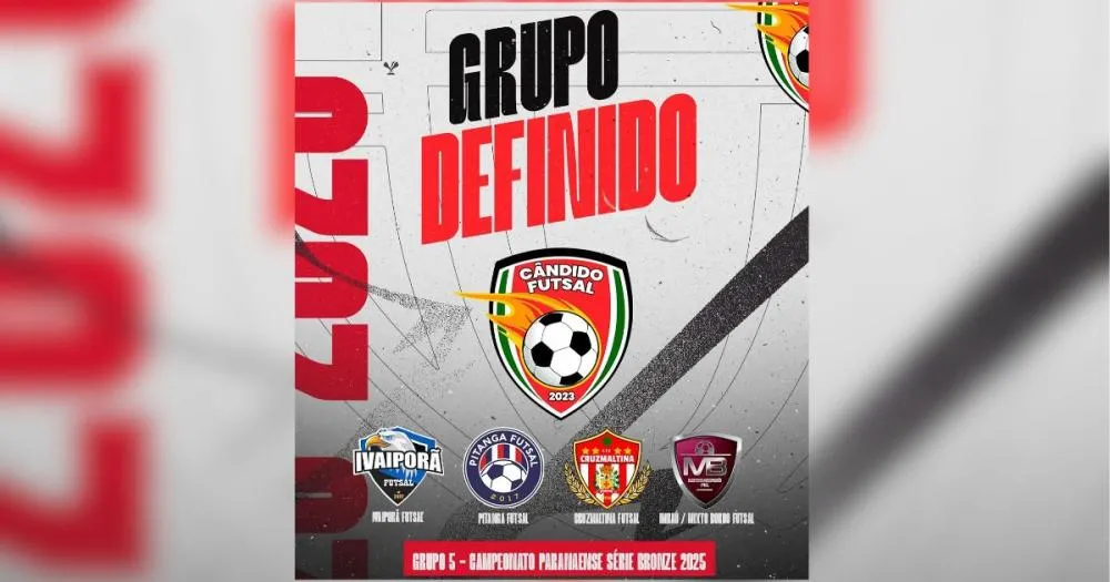 Cândido de Abreu Futsal conhece seus adversários na primeira fase do Paranaense Série Bronze; Confira