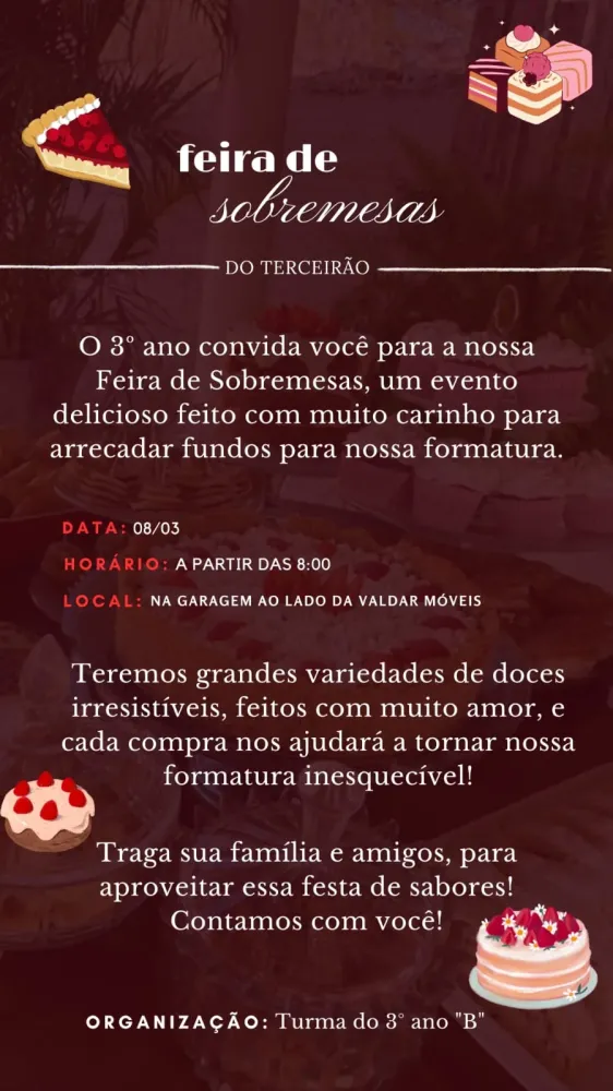 Feira de Sobremesas do Terceirão 2025: Doce Sabor de Solidariedade em São Pedro do Ivaí