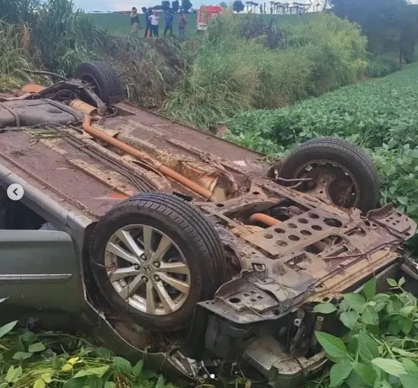 Susto na PR-466: acidente entre Ivaiporã e Jardim Alegre deixa duas pessoas feridas