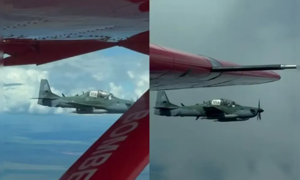 Avião dos Bombeiros é interceptado pela FAB a caminho do Paraná