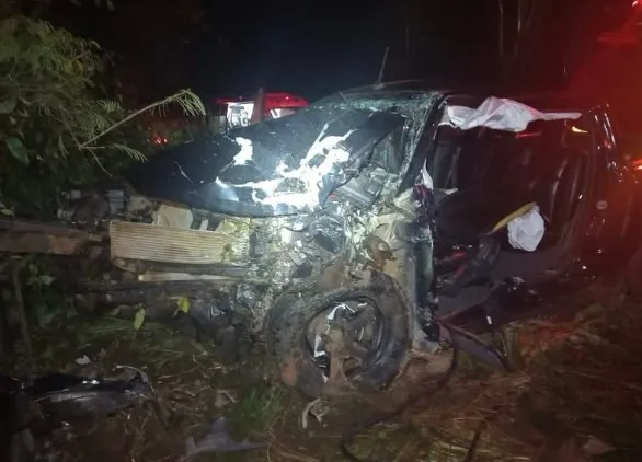 Motorista perde controle, sai da pista e fica gravemente ferida na PR-487