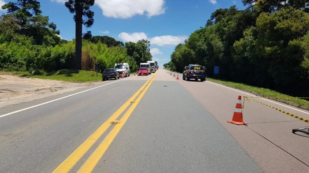 Atropelamento fatal é registrado na BR-116, na Grande Curitiba