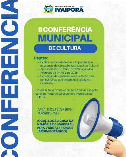 Prefeitura de Ivaiporã promove II Conferência Municipal de Cultura e convoca a população para participar