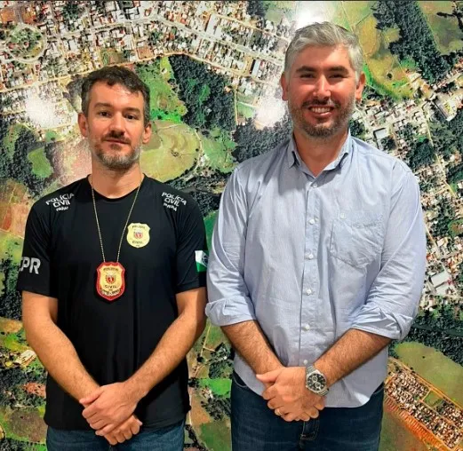 Prefeito recebe novo delegado e reforça parceria pela segurança em Cândido de Abreu