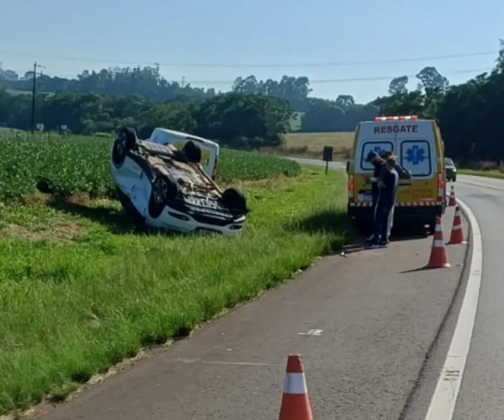Retorno proibido termina em colisão na BR-373 e deixa dois motoristas feridos