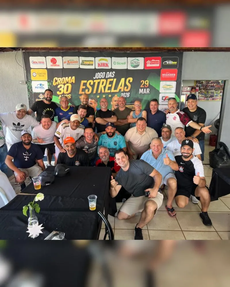 Jogo das Estrelas reúne ídolos do futebol e transforma comemoração dos 30 anos do Croma em grande espetáculo