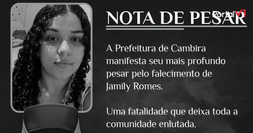 Jovem morta em acidente com caminhão de lixo em Cambira é identificada