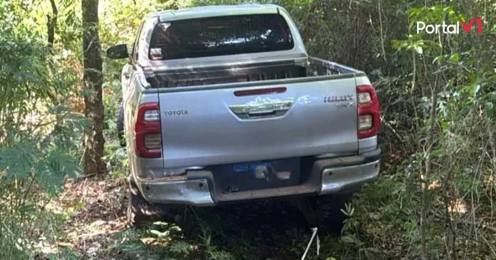 Hilux roubada em São João do Ivaí é recuperada pela PM em Lunardelli