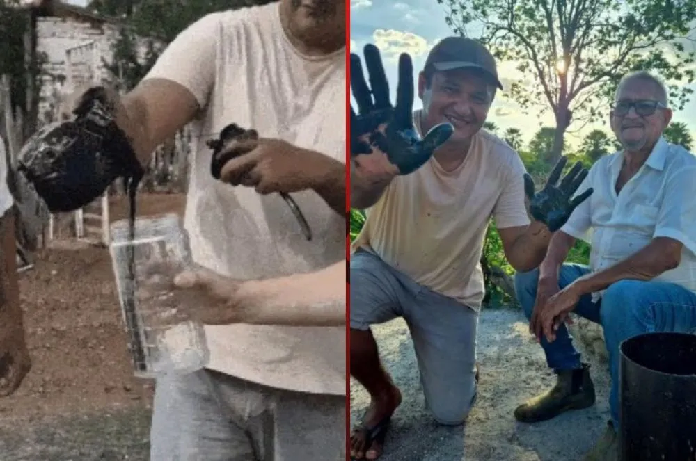 Agricultor encontra líquido escuro ao procurar água, e ANP confirma presença de petróleo no interior do Ceará