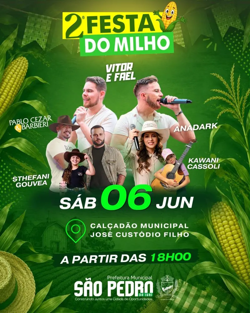 São Pedro do Ivaí se prepara para uma noite histórica com a 2ª Festa do Milho neste sábado