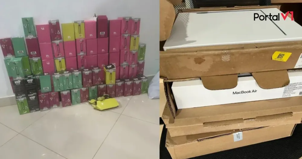 PF e RF desmantelam esquema milionário de contrabando de cigarros eletrônicos