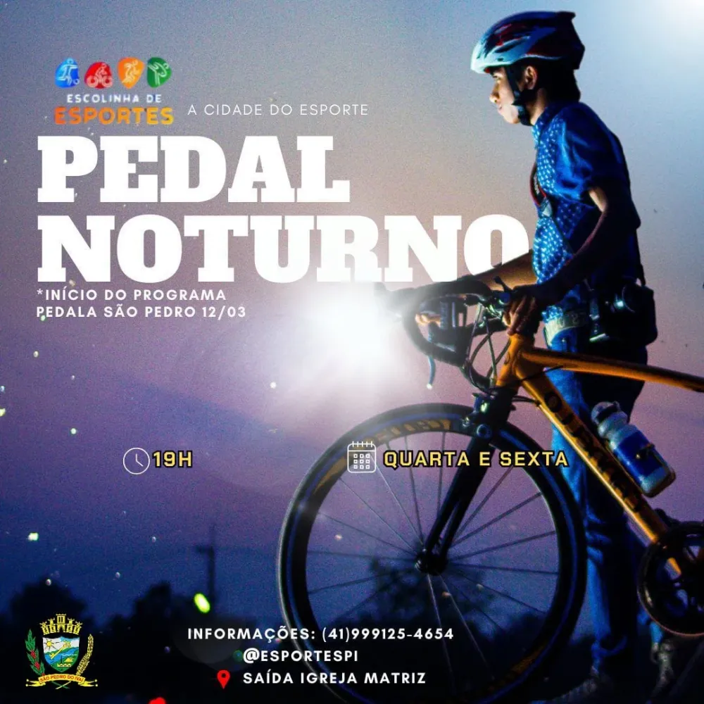 São Pedro do Ivaí dá início ao programa Pedala São Pedro com pedal noturno
