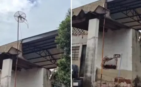 Idoso morre após desabamento durante forte temporal; chuva intensa provoca destruição e deixa cidade em alerta