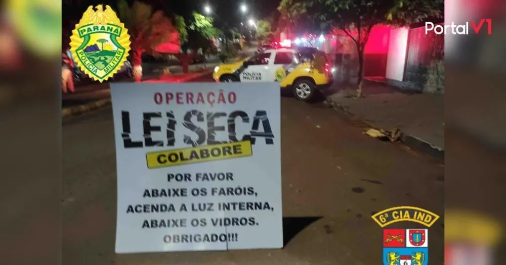 Polícia Militar realiza Operação Lei Seca na Praça França, em Ivaiporã
